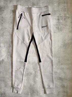 ECHT White Joggers with Black Accents